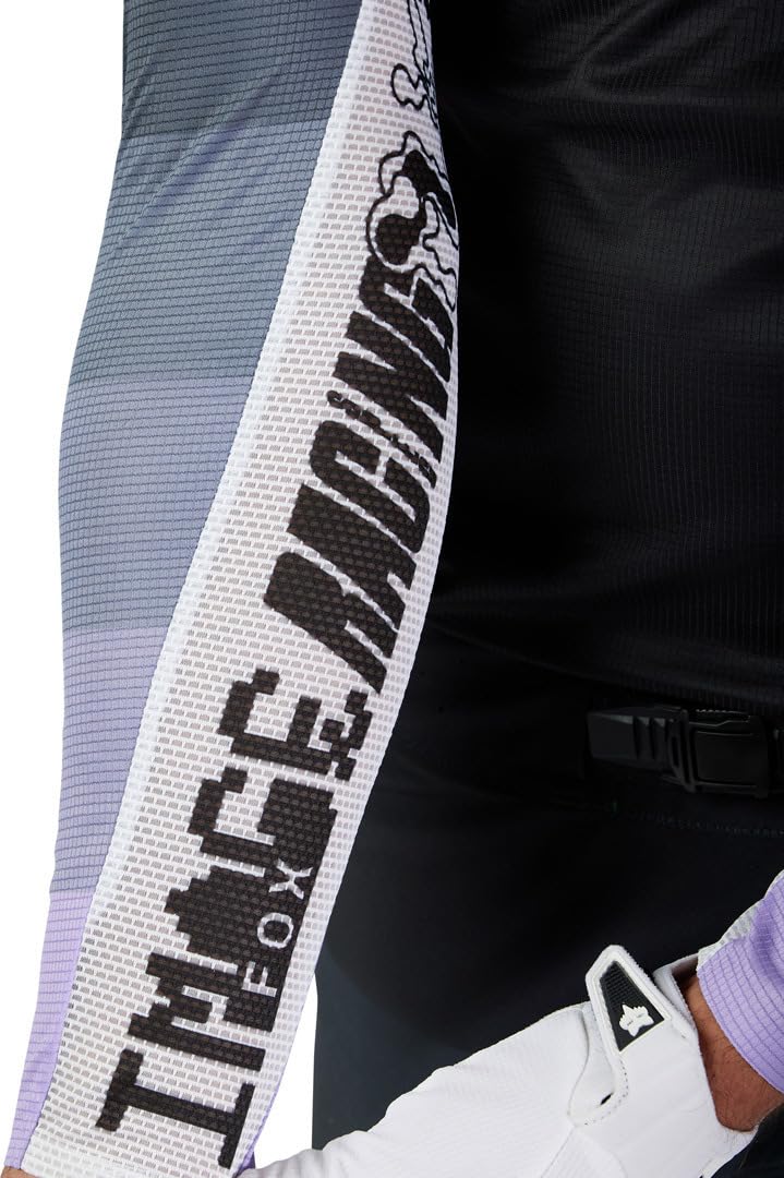 Fox Flexair Grid Maglia da Motocross, Nero/Porpora, L