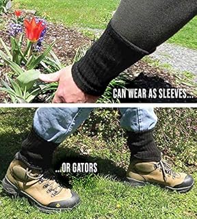 InsectGuard Permethrin Treated Tick Gaiters/Sleeves and Mosquitoes Flies Chiggers & More Insect Repellent Complete Package 2 (Black/Black)