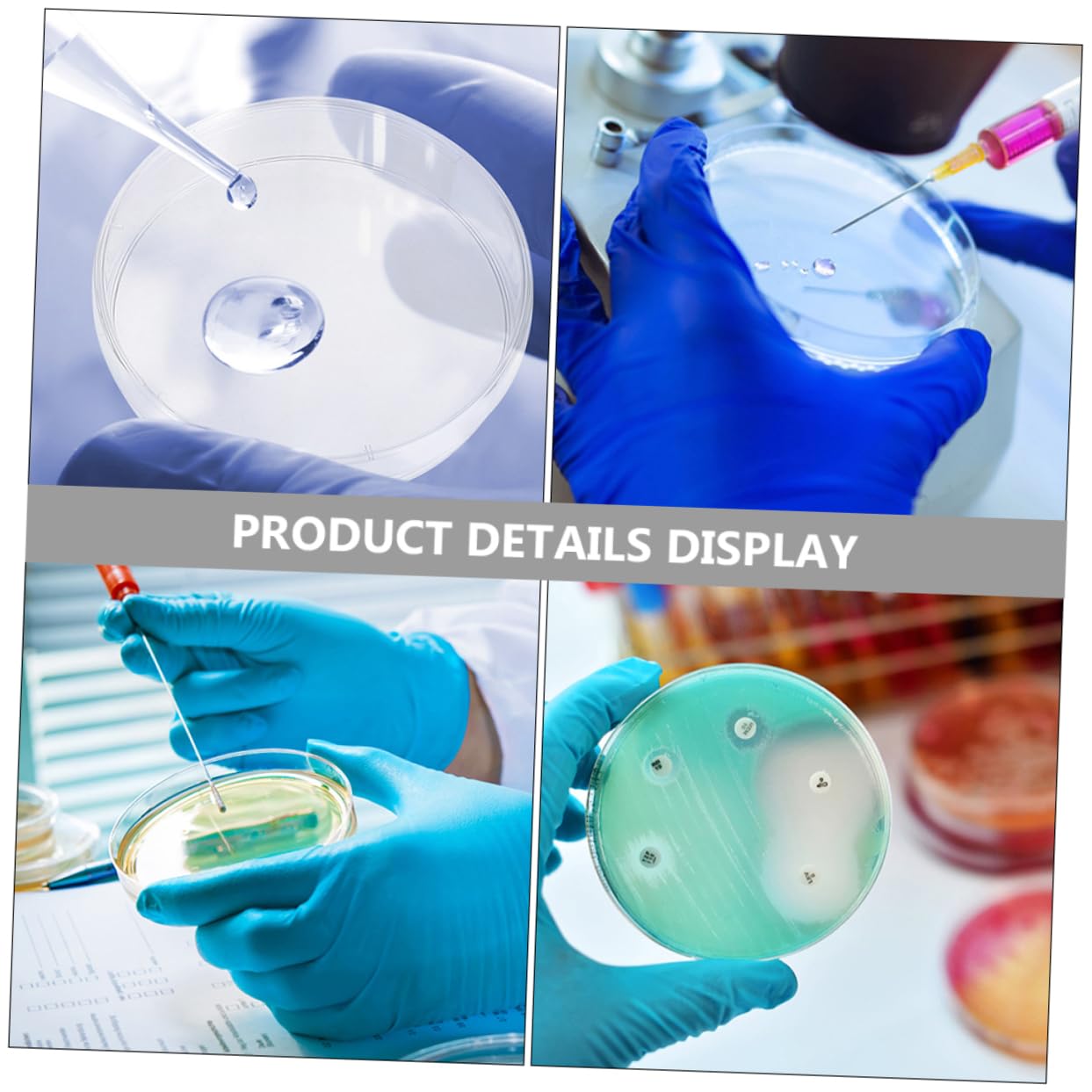 iplusmile 50piezas Placas De Cultivo Celular Transparentes De Plástico Para Laboratorio Para Experimentos Científicos y Análisis Investigación