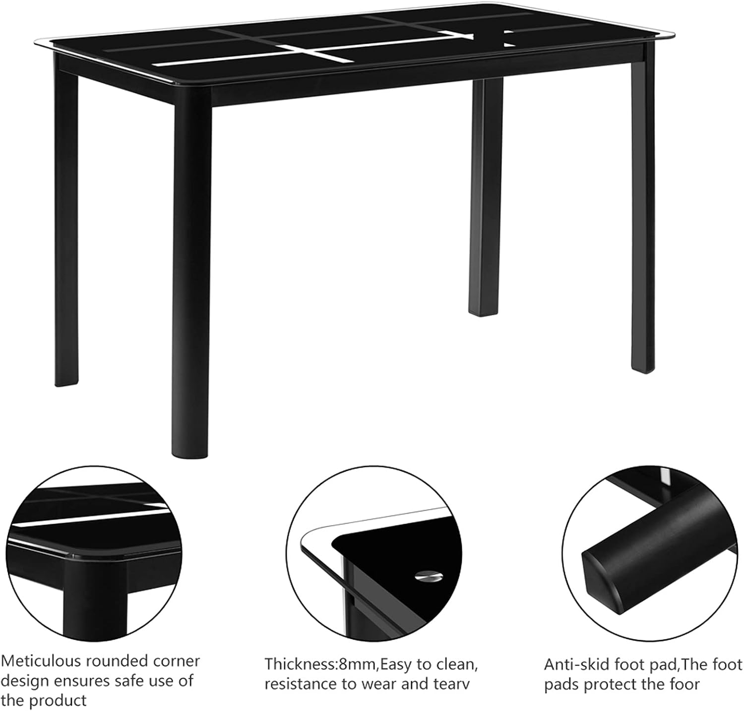 Couch Side Tables Rectangle Tempered Glass Dining Table Sector Design