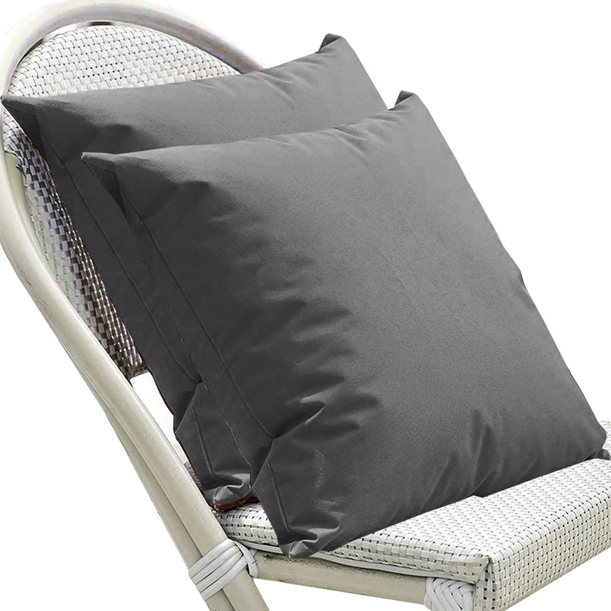 Taie d'oreiller 50x70 65x65 housse coussin extérieur imperméable gris 70x70 lot de 2