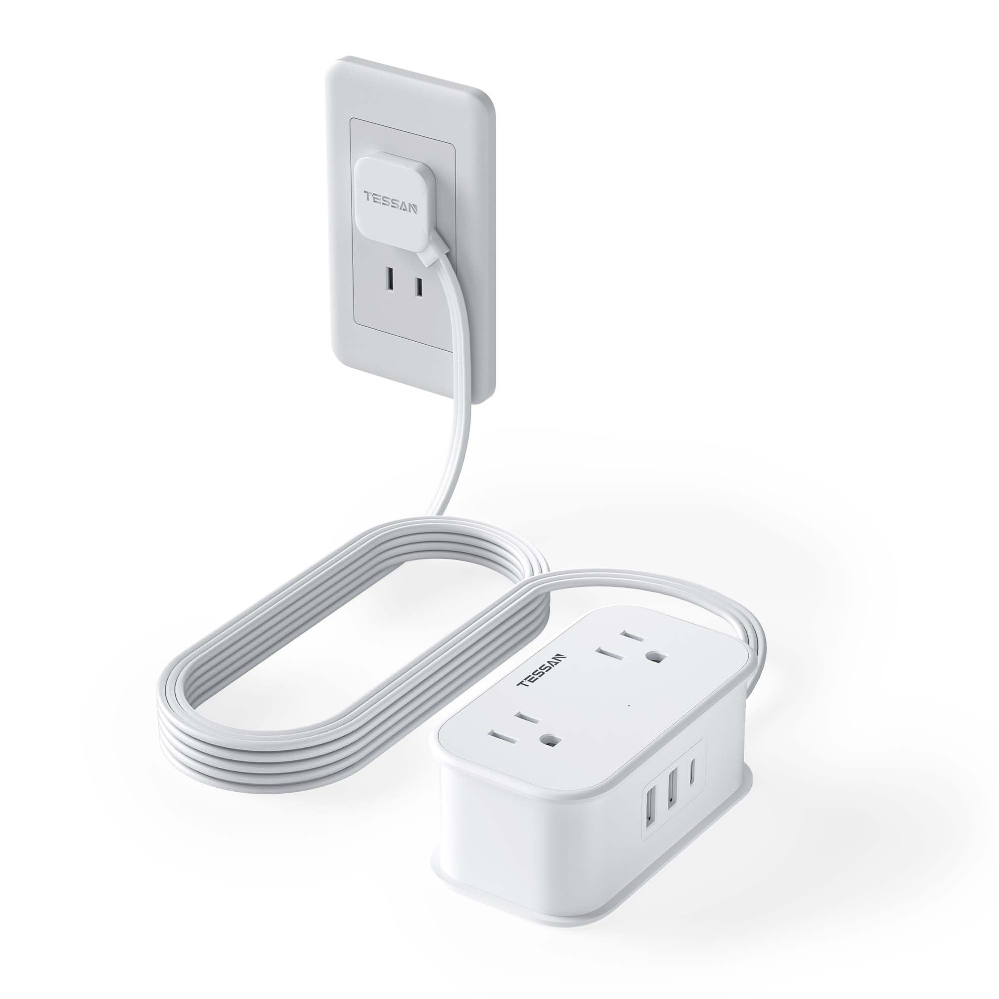 Amazon.co.jp: 延長コード 2m 電源タップ USB付き たこあし
