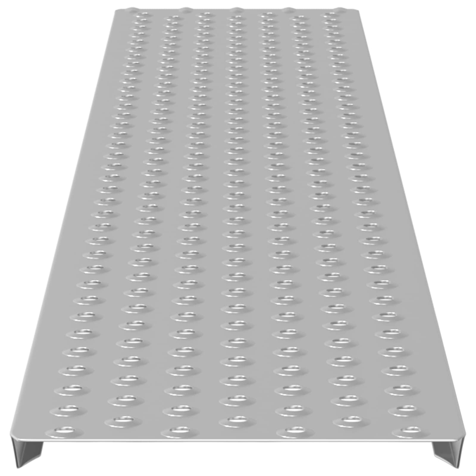 Rampa de carga de acero galvanizado 159 x 23 x 5 cm, capacidad de carga de 200 kg, rampa plegable para motocicleta, quad, coche, silla de ruedas y taller, antideslizante, color plateado
