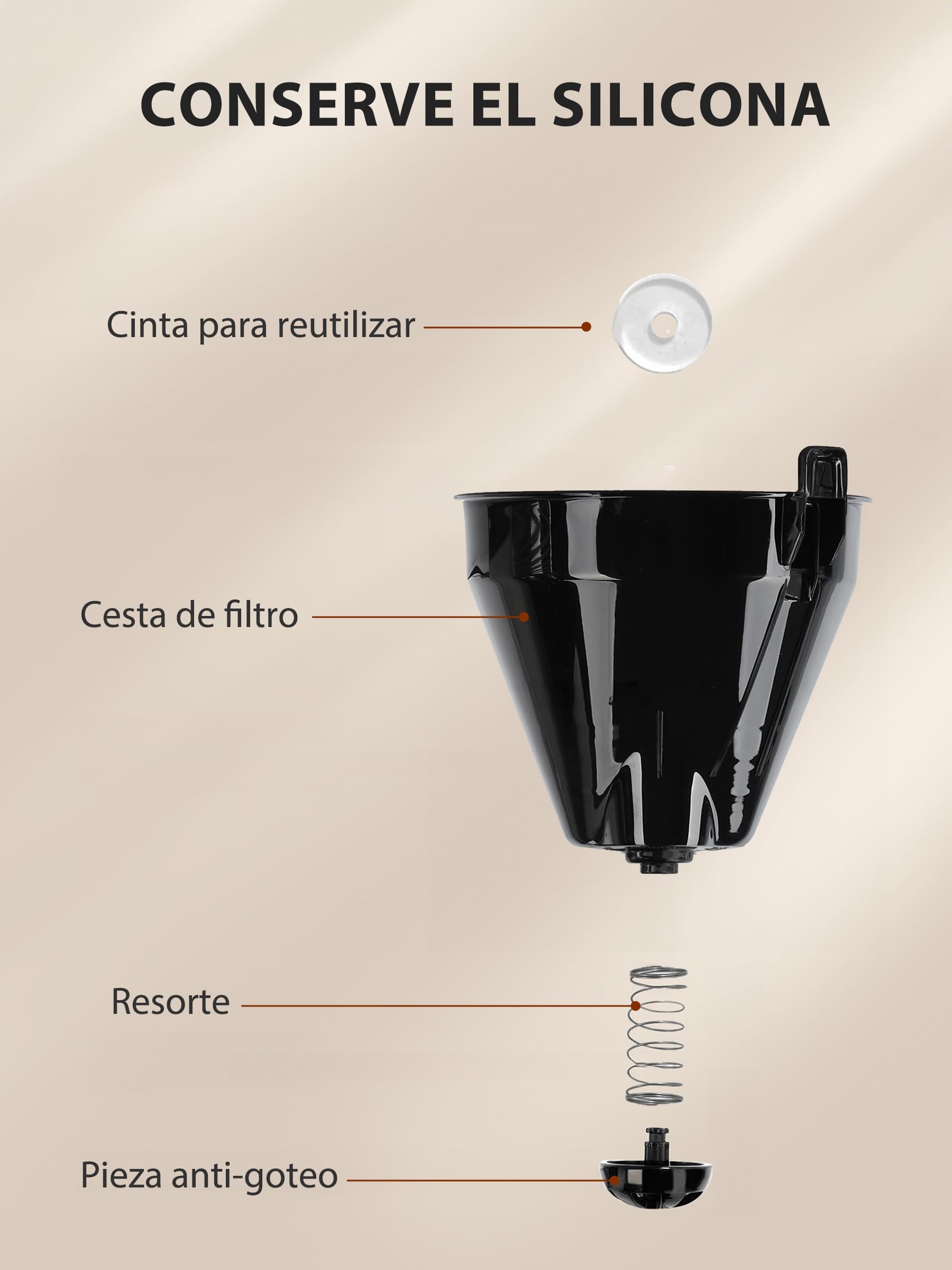 Aigostar Cafetera de Goteo Filtro Programable 24h 1,5L 12 Tazas Acero Inoxidable 1000W Pantalla LCD Ajuste de Intensidad Antigoteo Limpieza Automática Mantenimiento de Calor Negro-Cora