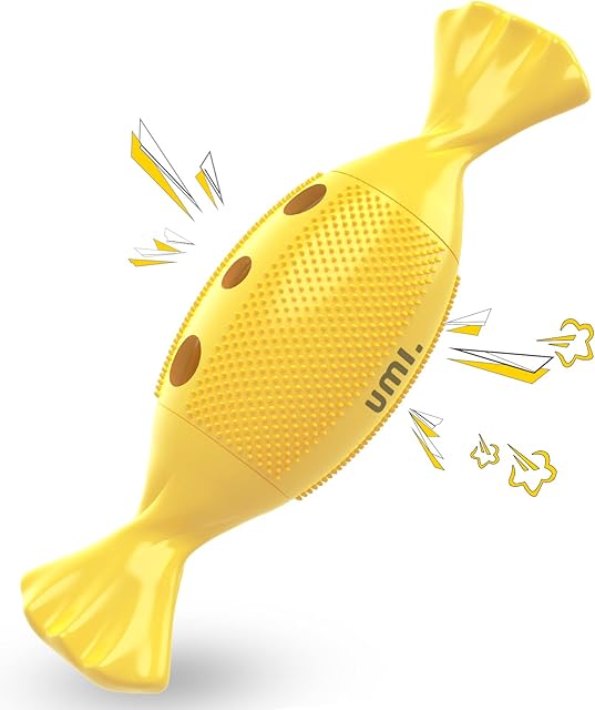 Amazon Brand - Umi Dog Chew Toys for Aggressive Chewers, Candy Squeaky Puppy Dog Toys, Multifunctional Teeth Cleaning and Gum Massage Toys for Puppy Small Medium Dogs Cats