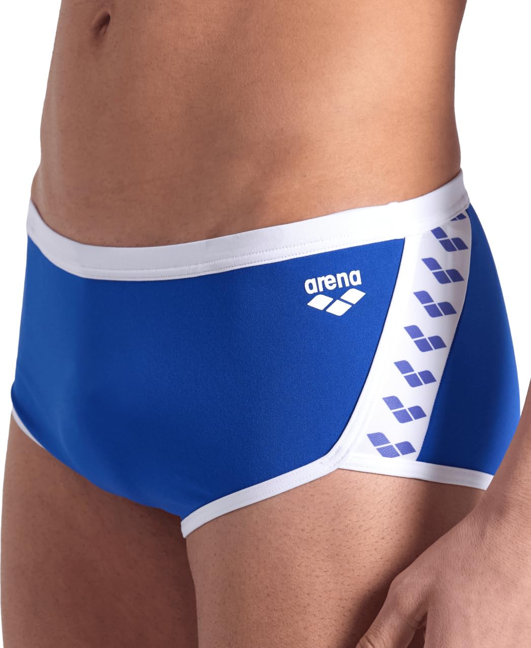 Arena Męskie spodenki kąpielowe Performance Icons Solid Low-Waist, Królewski/Biały, 44 męskie