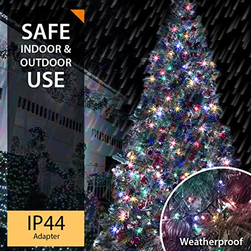 ANSIO® Christmas Tree Lights 750 LED 18.7m/61ft - Multicoloured Cluster Compact Lights for Indoor & Outdoor Decorations Fairy Lights with Timer for Xmas Garden & Party | Mains Powered Green Cable - Image 3