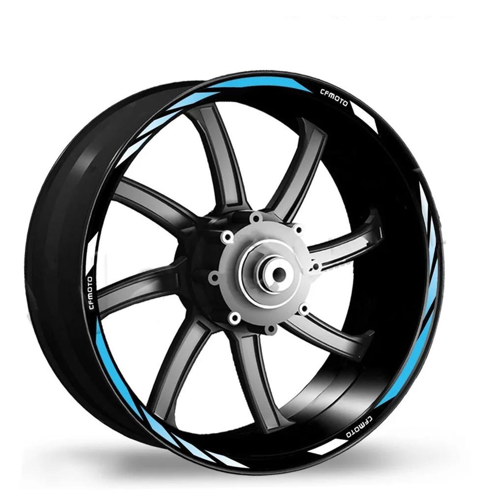 Stickers Motorcycle Reflective Rim Edge Stripes Wheel Stickers for 400NK 400GT 650NK 650GT 650MT(Blu)