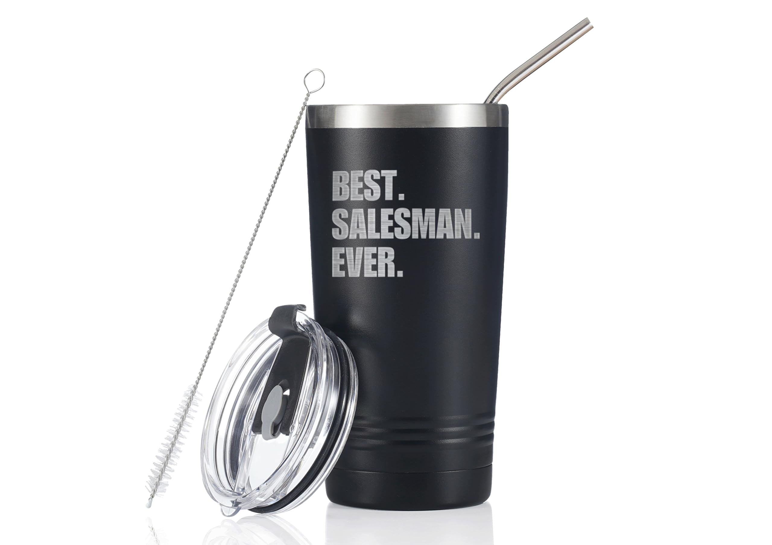 Onebttl Salesman Gifts for Men, Women - 20 oz/590 ml Stainless Steel Insulated Tumbler with Straw - Thank you, Appreciation, Birthday gifts - Best