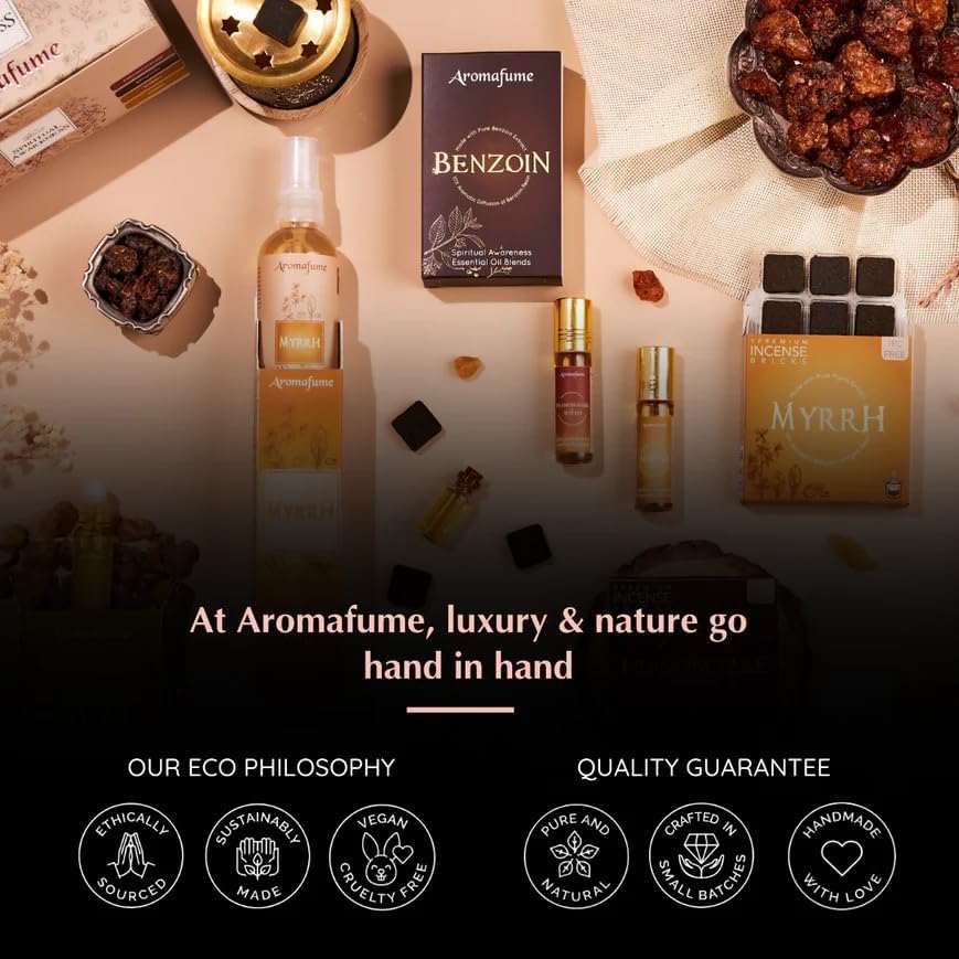 Frankincense&Myrrha Resin Essential Oil Roll-On Blend by Aromafume | 1 x 10ml / 3 x 0.33 Fl Oz | Made with Commiphora Myrrha & Boswelia Carterii | for Meditation, Spiritual Awakening & Prayer - Image 9