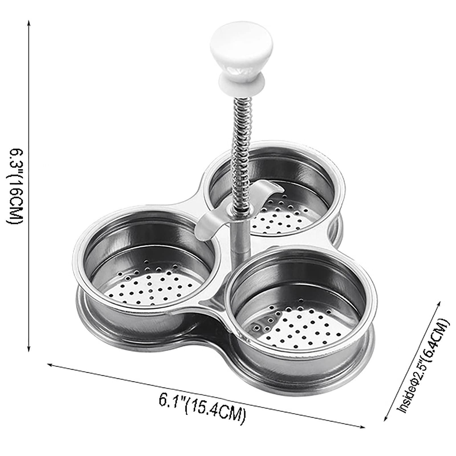 ZhoneQingXninREDEgg Poachers,Poached Egg Maker,Poached Egg Pan,Stainless Steel Egg,Poacher,Egg Boiler Cooker,Hard Boiled Egg Poacher (Size : With Hole)