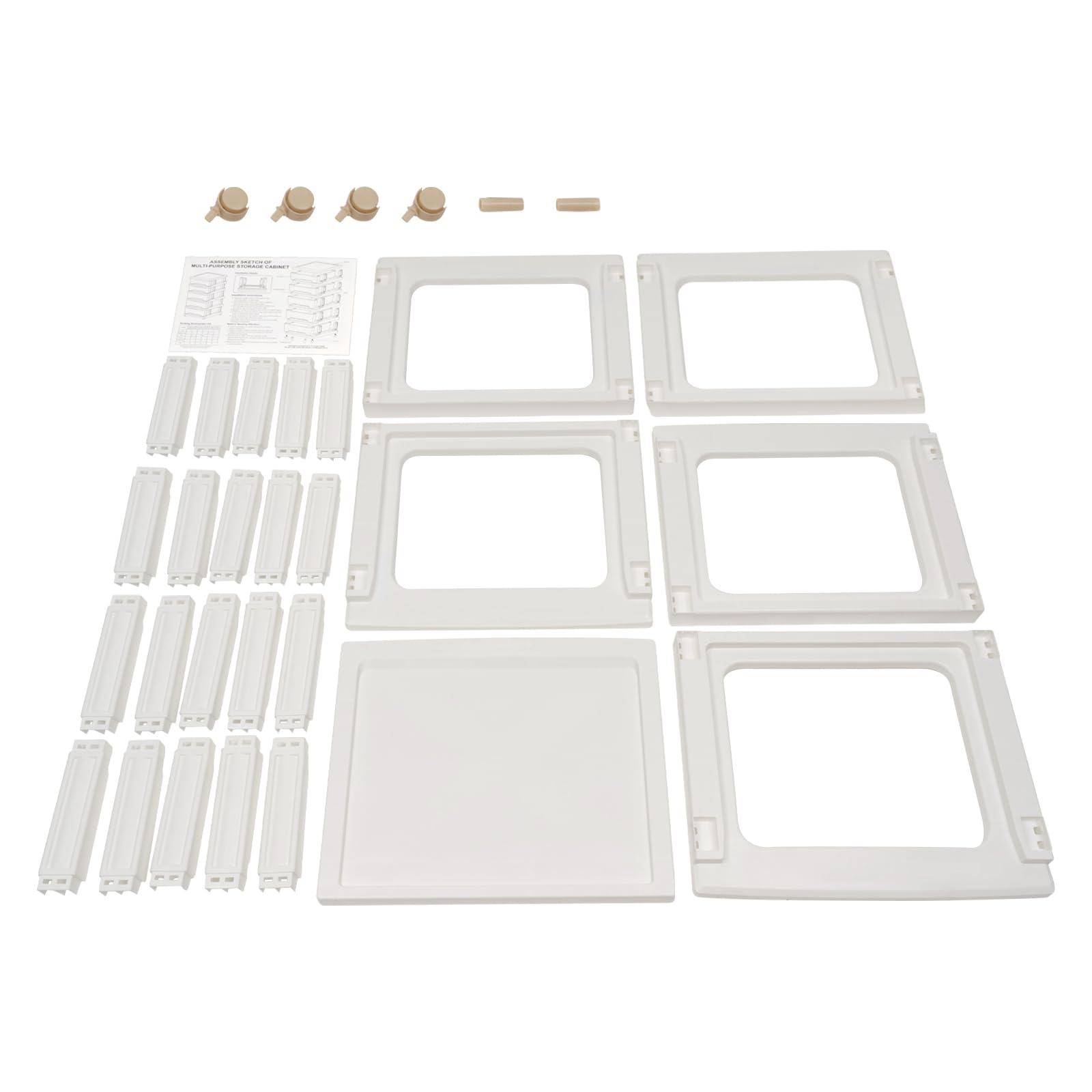 Cassettiera bianca | Cassettiera con 5 cassetti in plastica trasparente per scrivania, ufficio, cassetti, scatola con cassetti (bianco)
