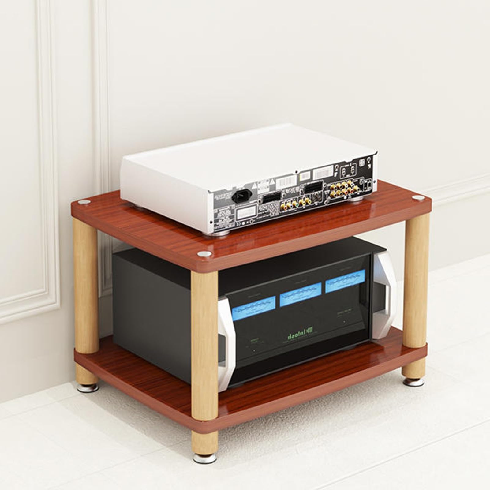 Support audio multimédia AV à 4 niveaux rouge de 46 cm