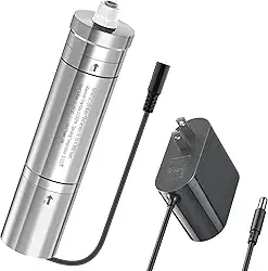 Filtro de água ultravioleta LED UV para sistema de filtro de água embaixo da pia e sistema de osmose reversa, reduz até 99,9% de aço inoxidável sem mercúrio - 8000 horas de vida útil