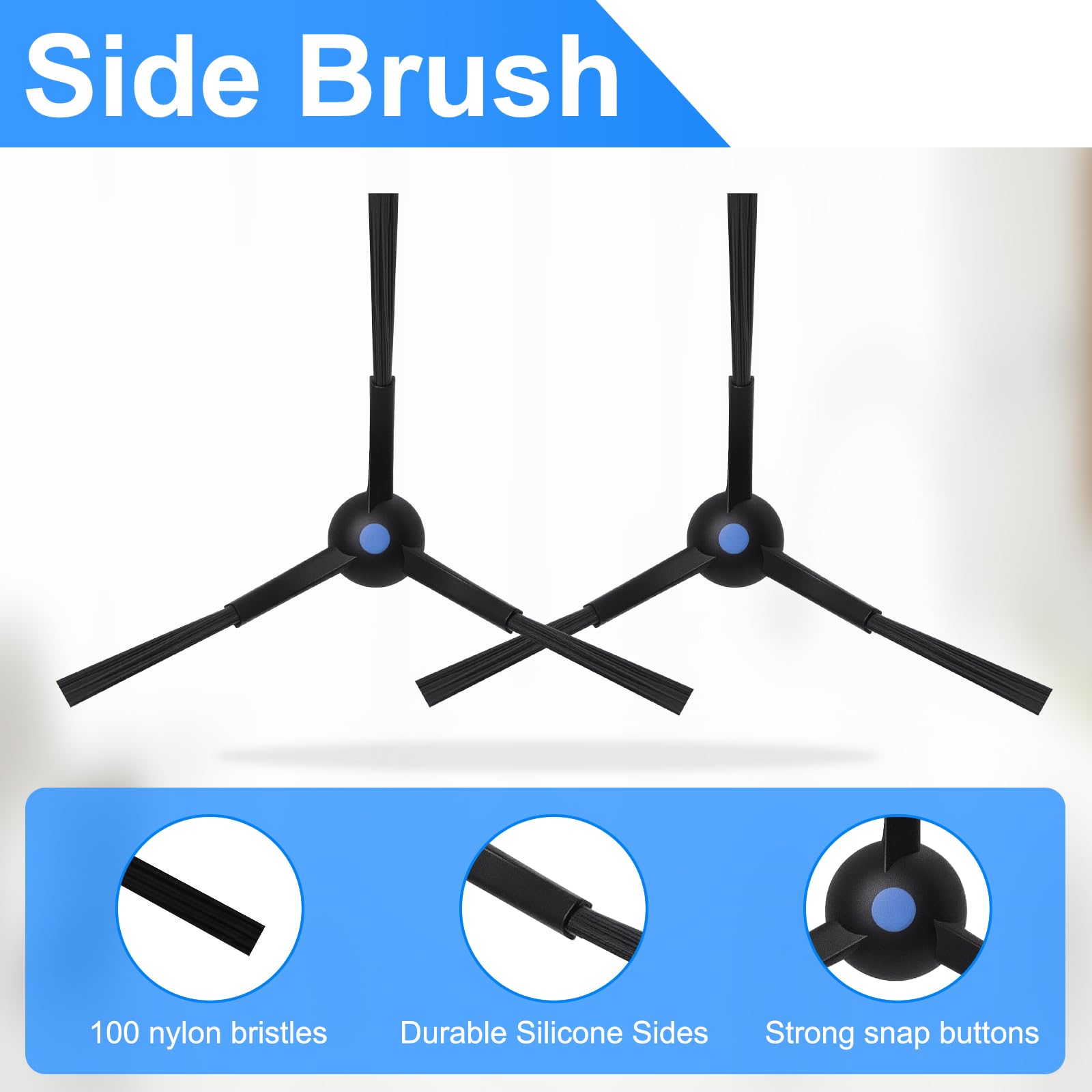 VURAHOME - Kit d'accessoires pour aspirateur robot Ecovacs Deebot T50 Max Pro Omni, 1 brosse à rouleau, 4 filtres, 4 sacs à poussière, 4 tampons de nettoyage, 4 brosses latérales de rechange pour