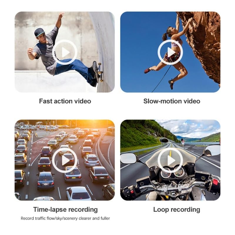 Image of Action Camera, 5K Head Mounted Camera Wearable Video Camera Camcorder Webcam 30MP Anti-Shake Waterproof for Video Recording, HD Camera