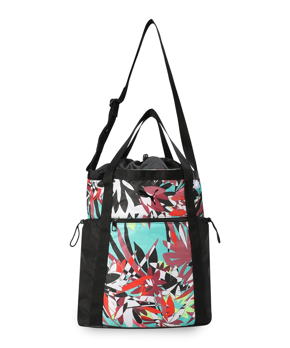 puma Women, AT ESS TROPICAL Tote, Black-Wander Rush, (9136001)-picture-12