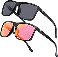 Vista 35 de NIEEPA Gafas de sol polarizadas deportivas para hombre, gafas de marco cuadrado NP1007