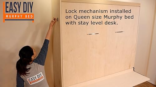 Miniatura 4 de Mecanismo de bloqueo de gabinete de cama Murphy - Diseñado para bloquear una cama Murphy en gabinetes de cama Murphy compatibles para que no se