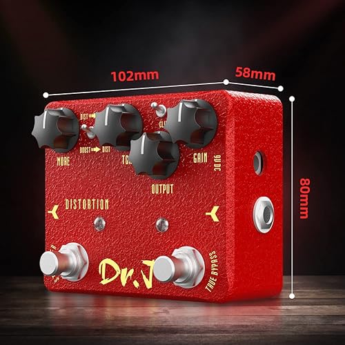 Miniatura 42 de JOYO Pedal de efecto de masa de distorsión desde sonidos británicos clásicos británicos hasta tonos modernos de alta ganancia para guitarra