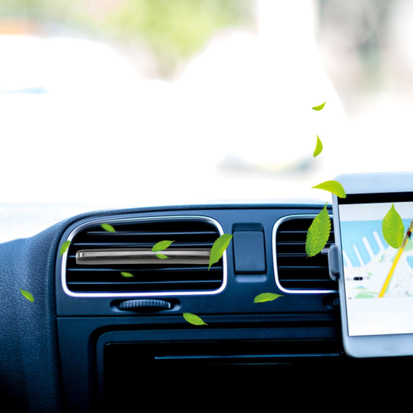 Mobestech Diffusore di Fragranze per Auto Magnetico in Lega di Alluminio e Ceramica, Design Unico, Facile da Installare, Profumatore Leggero per Interni Auto