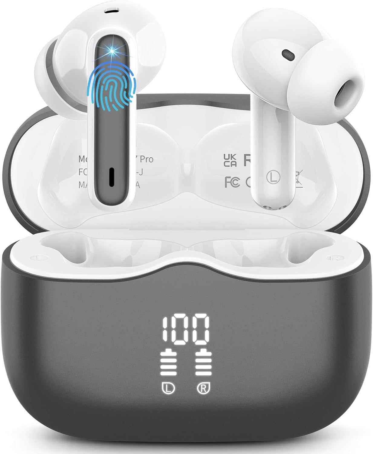Wireless Earbuds, Bluetooth 5.3 Earbuds HiFi Stereo Wireless Headphones Noise Ca