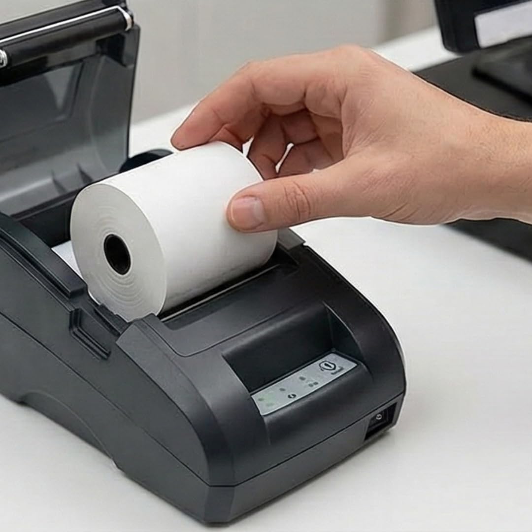Carta Termica 80x80x12mm 20 Rotoli BPA Free Omologati per Stampante Fiscale POS Epson