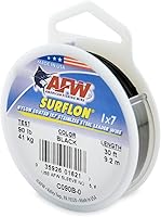 Vista 36 de Alambre de pesca americano Surflon recubierto de nailon 1x7 de acero inoxidable, línea líder de pesca para agua salada, prueba de 10 libras - prueba