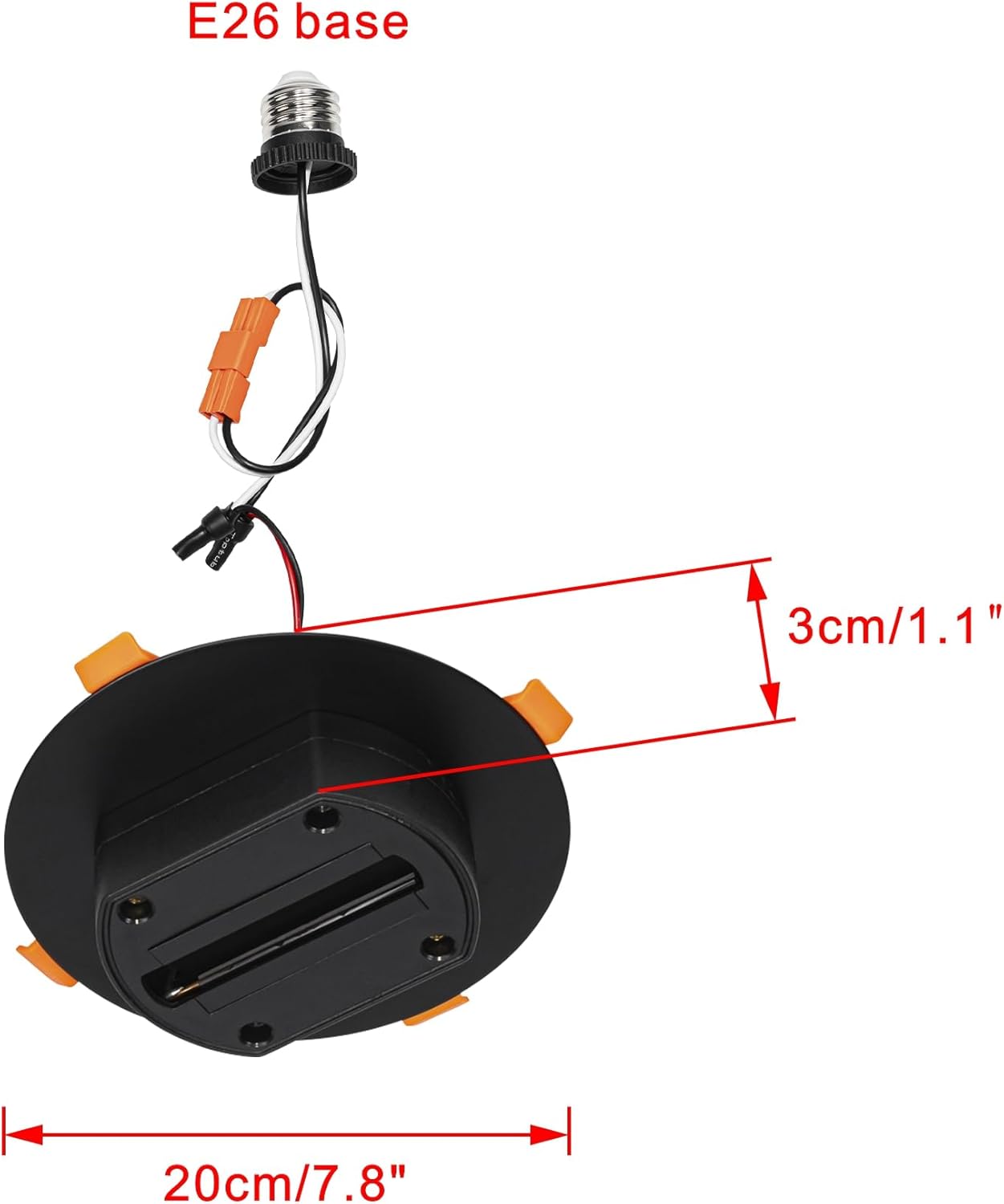 Kiven J Track Lighting Rails Kit for 4/5/6 inch Hole, 2-Wire-1 120V J Style Track System with End Caps,2 Pack Convert Recessed Light to Track System for LED Track Light Heads Picture Light PJ0974