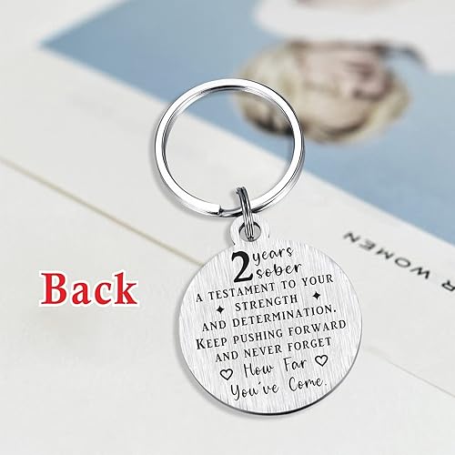 Miniatura 9 de ABNTY Llavero de regalo de sobriedad de 1 año, regalo sobrio de 1 año para hombres y mujeres, chip sobrio de 1 año con diseño de mariposa que