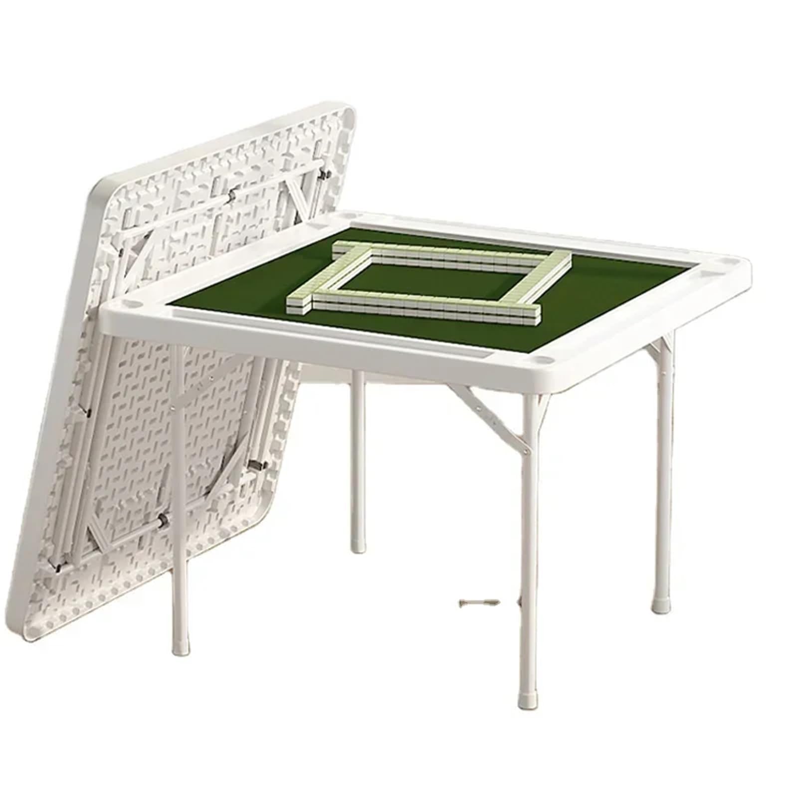 Table de jeu mahjong carrée pliable et portable en plastique 90x75 cm
