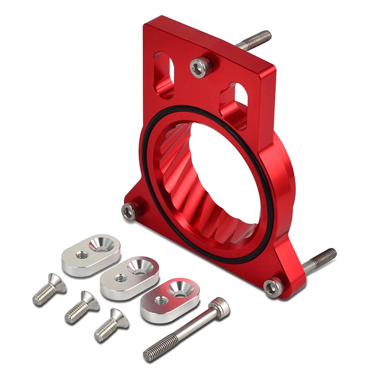 Dystans przepustnicy Pasuje do Silverado pasuje do Sierra 4.8L/5.3L/6.0L aluminiowa przekładka korpusu przepustnicy 1999-2007 Element dystansowy kolektor dolotowy(Red)