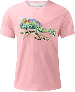 Camisetas Tirantes Hombre - Camiseta De Hombre con Cuello Redondo Estampado Manga Corta Informal DiseñO Moderno Camiseta De Verano En Tallas Grandes Motivo Colorido Ajuste Regular Informal Estampado