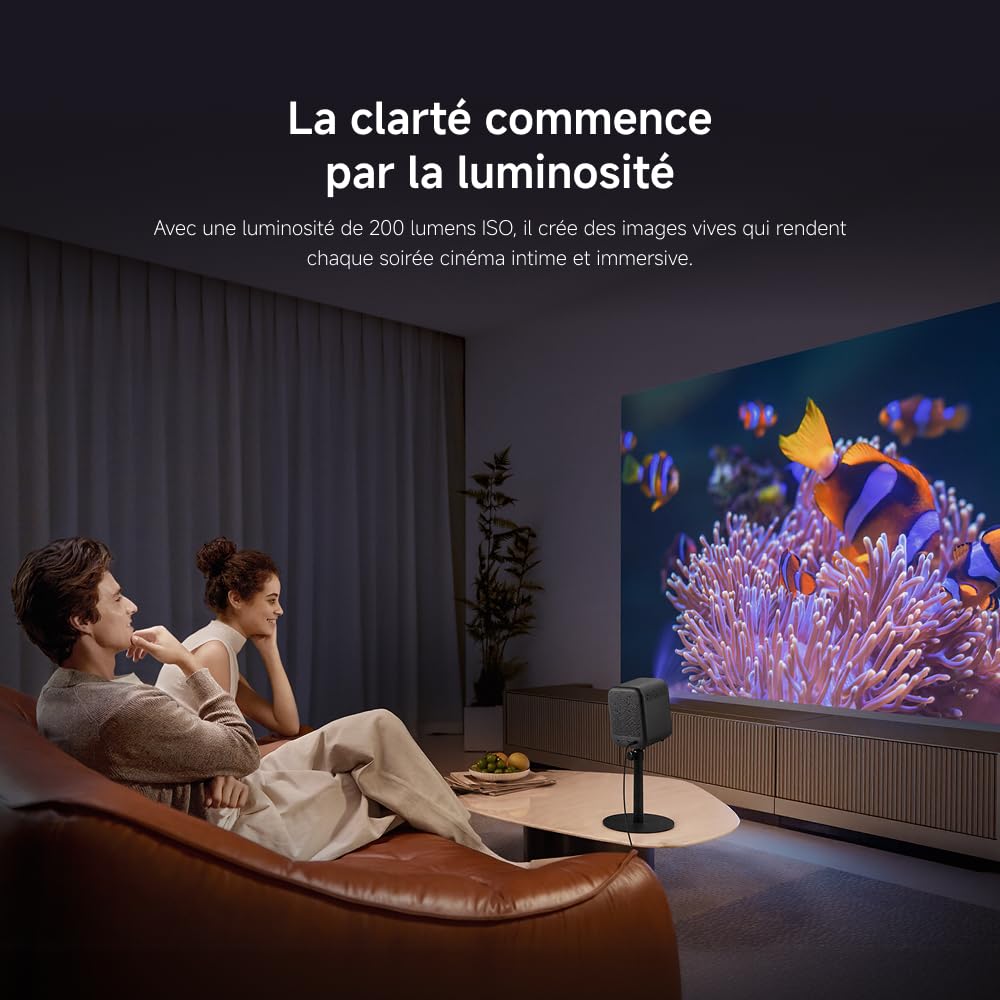 Xiaomi Vidéoprojecteur Portable Intelligent L1 | Full HD 1080p avec Netflix & Google TV Officiels | HDR10/HLG | AutoFocus & Correction Keystone Auto | Dolby Audio & WiFi 5G
