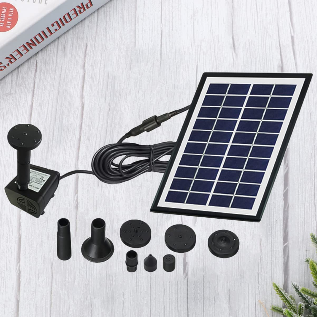 Hemobllo Fontana Efficiente Laghetto Giardino Solare per Galleggiante da e Massimo Pompa Abs Flusso 300l/h Ossigenazione Decorazione Esterna