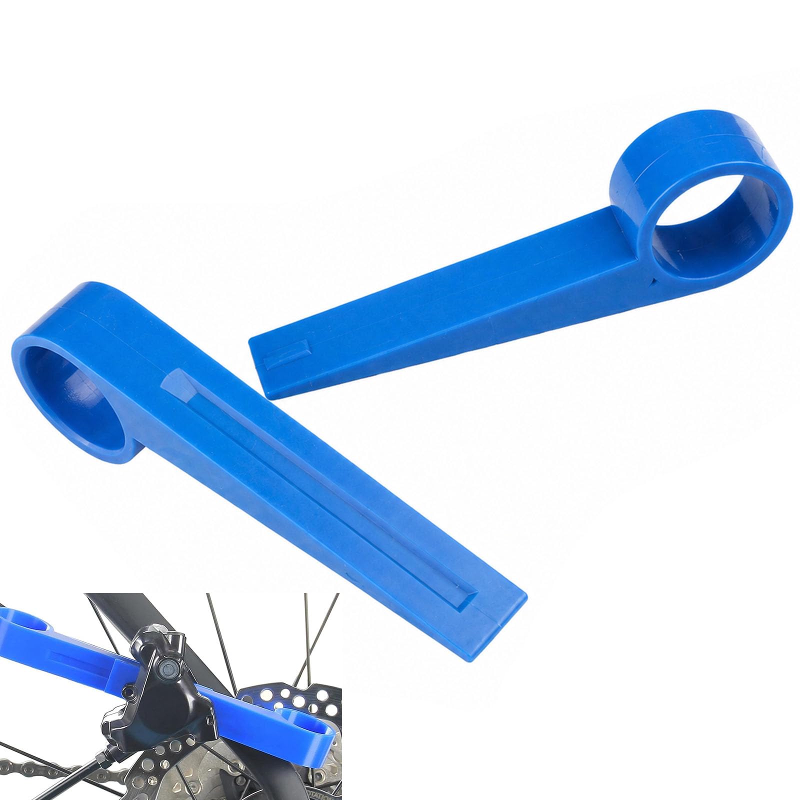 Mistillion 2 Pcs Bicycle Hydraulic Disc Brake Piston Reset Tools, Universal Parallel Retracting Press Tools for MTB Road Bike Brake Calipers Repair (Blue)