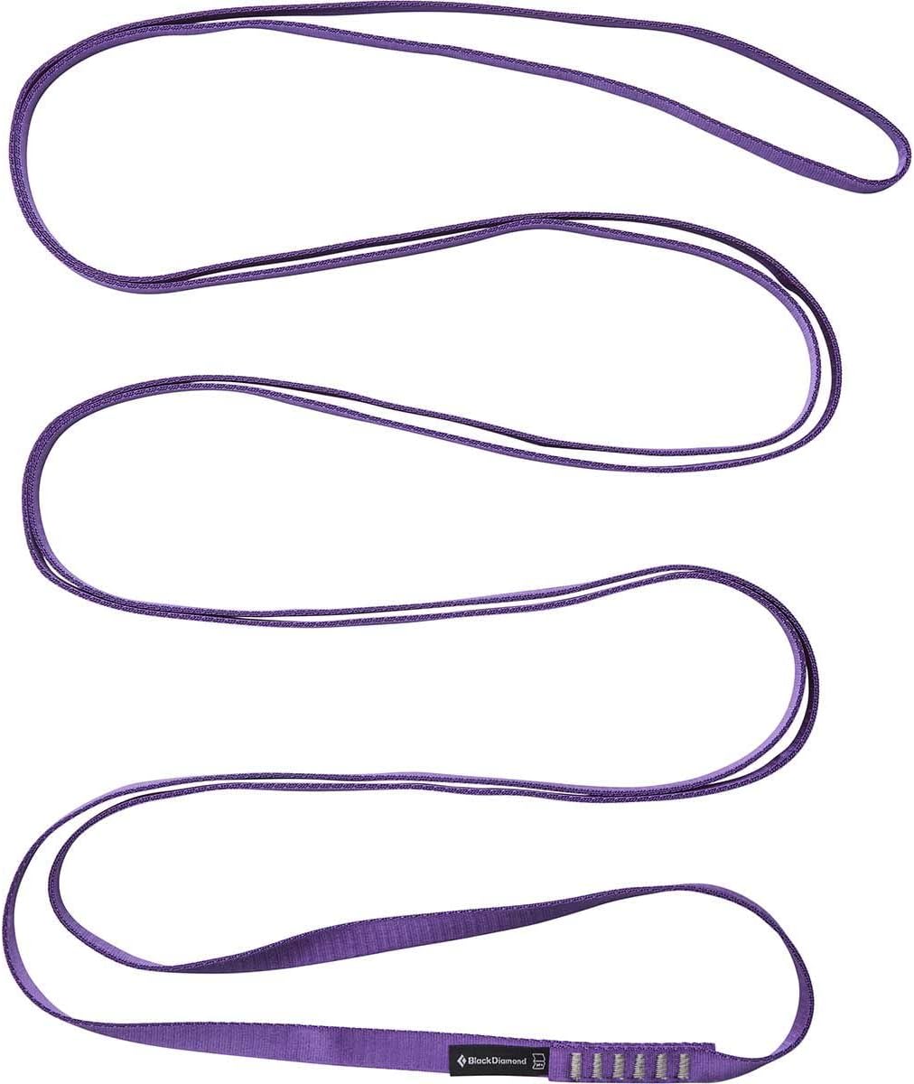 Black Diamond 18mm Nylon Runners 240cm - Durable Sewn Rock Climbing Slings for Trad, Alpine & Ice Anchors