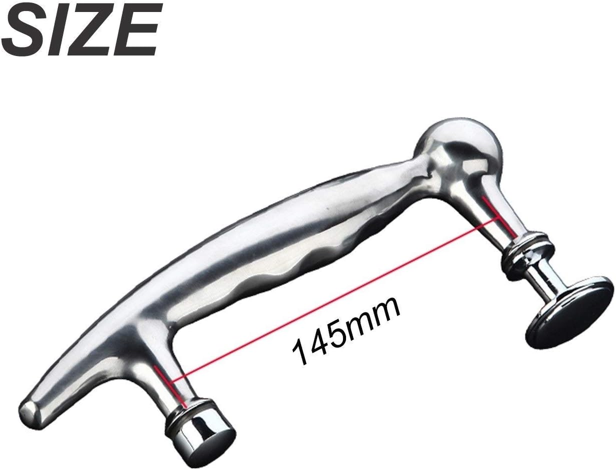 Glass Door and Window Handles Shower Glass Door Pull Handle Suitable for 2 Doors, Bathroom Replacement Parts Small Door Handle, SUS 304 Stainless Steel Door Handle Sets - 2-Piece s