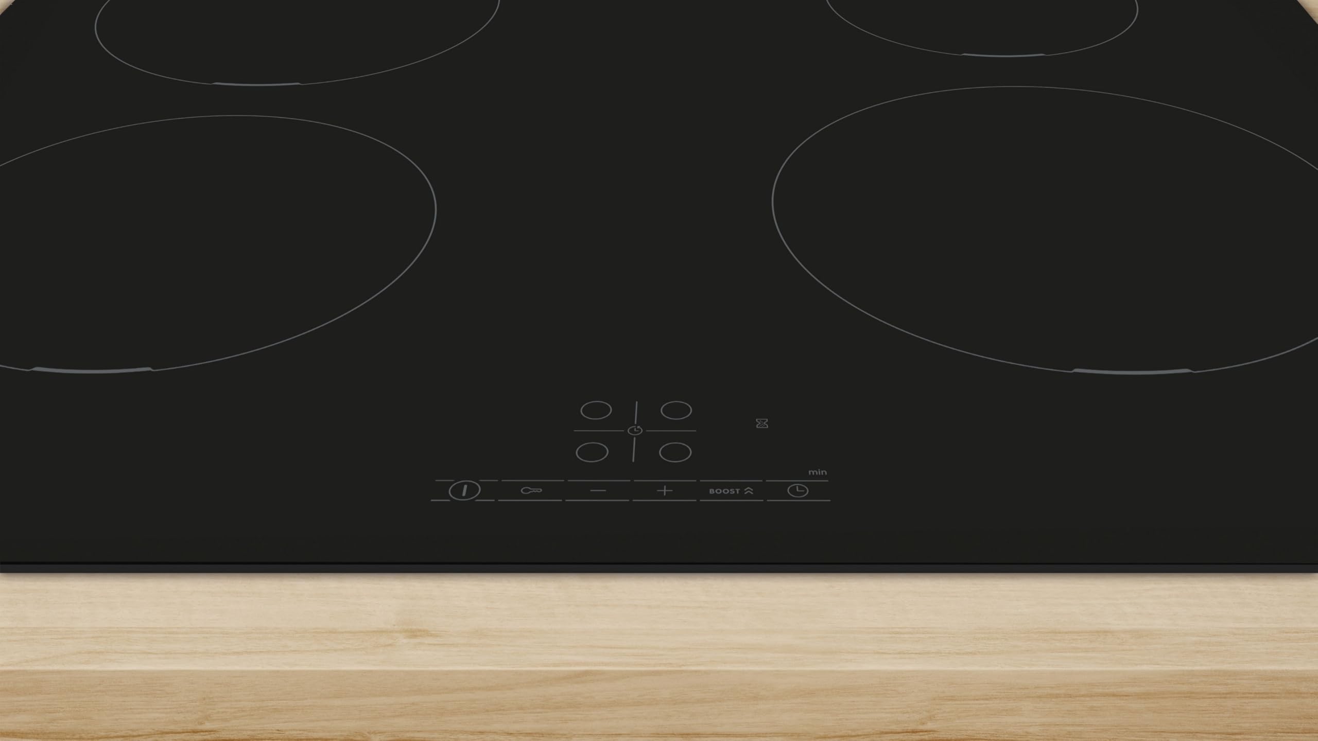 Bosch PUE611BB5J Serie 4, Piano cottura a induzione, PowerBoost accelera il processo di cottura, TouchSelect, senza profili, Nero, 60 cm