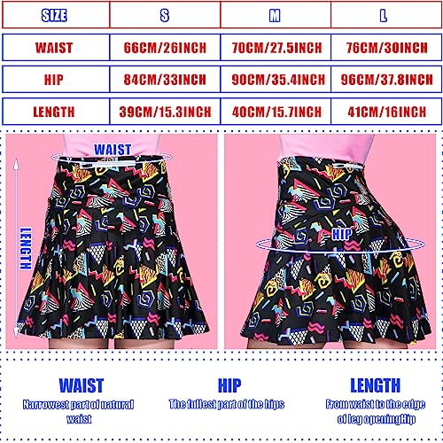 JenPen Retro 80s 90s Tennis Skirt for Women with Pockets High Waisted Athletic Golf Skorts for Workout Running Casual Wear2