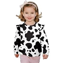 12M-8Y Baby Toddler Girl Long Sleeve Blouse Kids Round Neck Casual Basic Tee Tops
