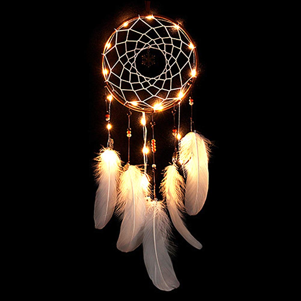 Acchiappasogni Fai Da Te Con Luna Crescente E Agata Viola – Decorazione Murale Gotica Bohemien Con Luci, Regalo Per Camera Da Letto - 2