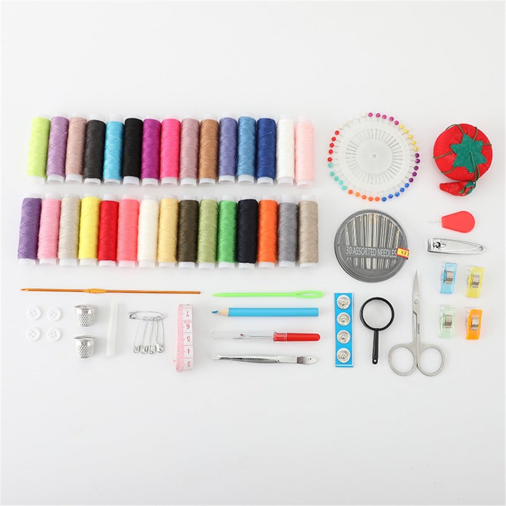 Juego de Caja de Costura para el hogar, Kit de Costura portátil Multifuncional, Caja de Almacenamiento para Coser a Mano, Kit de Costura