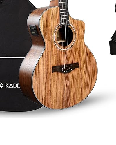 Amazon.com: Kadence Electric Acoustic Guitar A05EQN (Zebra Wood