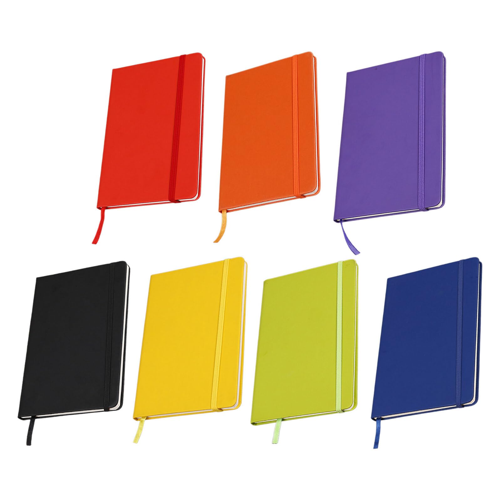 Veemoon 7pezzi Quaderno Tascabile con Copertina in Similpelle e Righe Colorate Blocco Note per Scuola e Lavoro Design Compatto con Chiusura Elastica