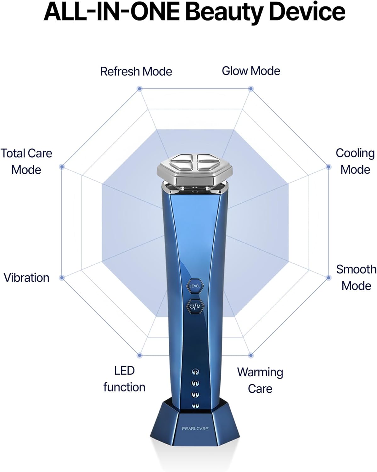 Facial Massager, Anti Aging Face and Neck Massage Tool for Skin Care (Blue) - Image 7