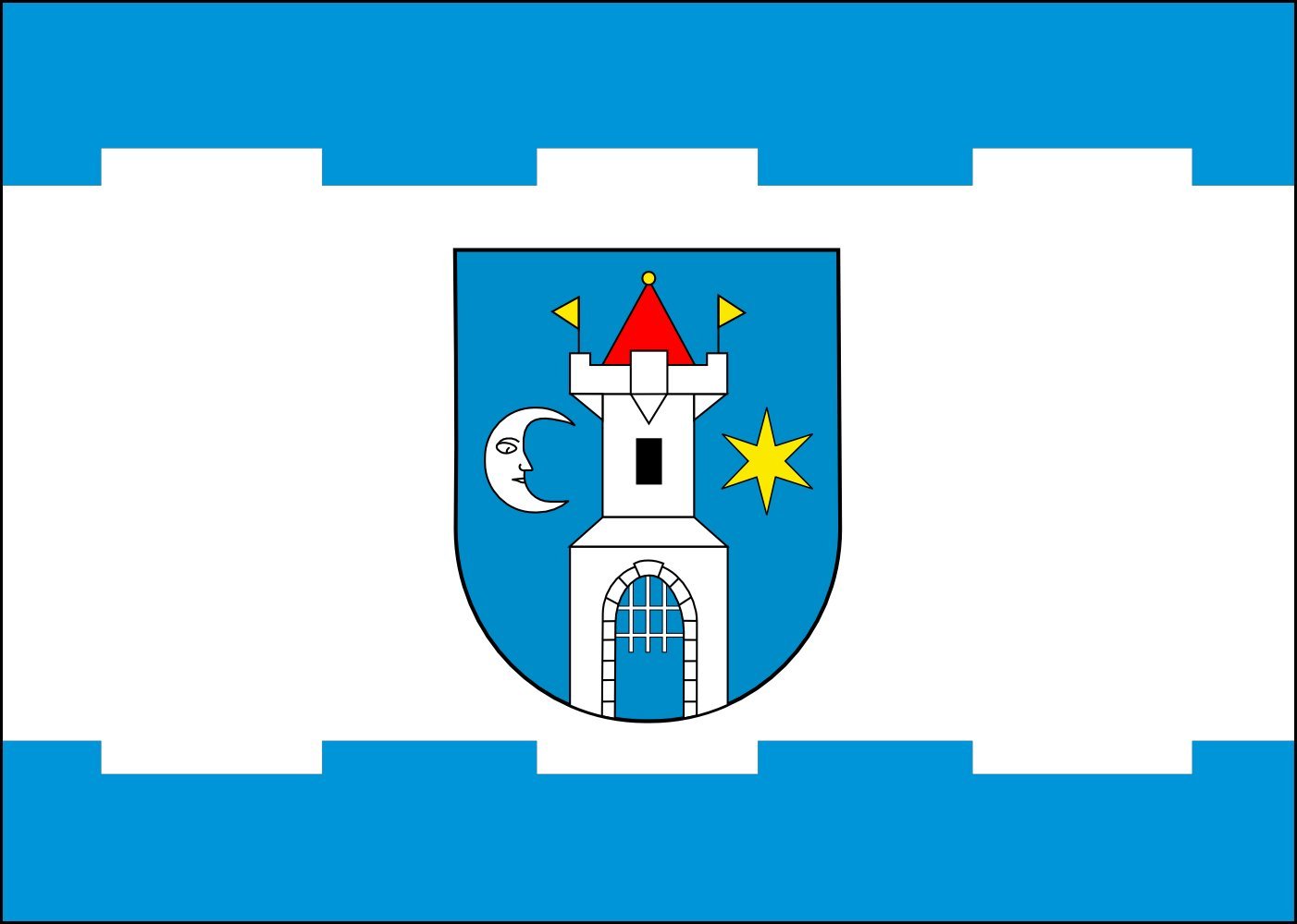 Drapeau Swiebodzice flaga grand format pavillon officiel pologne