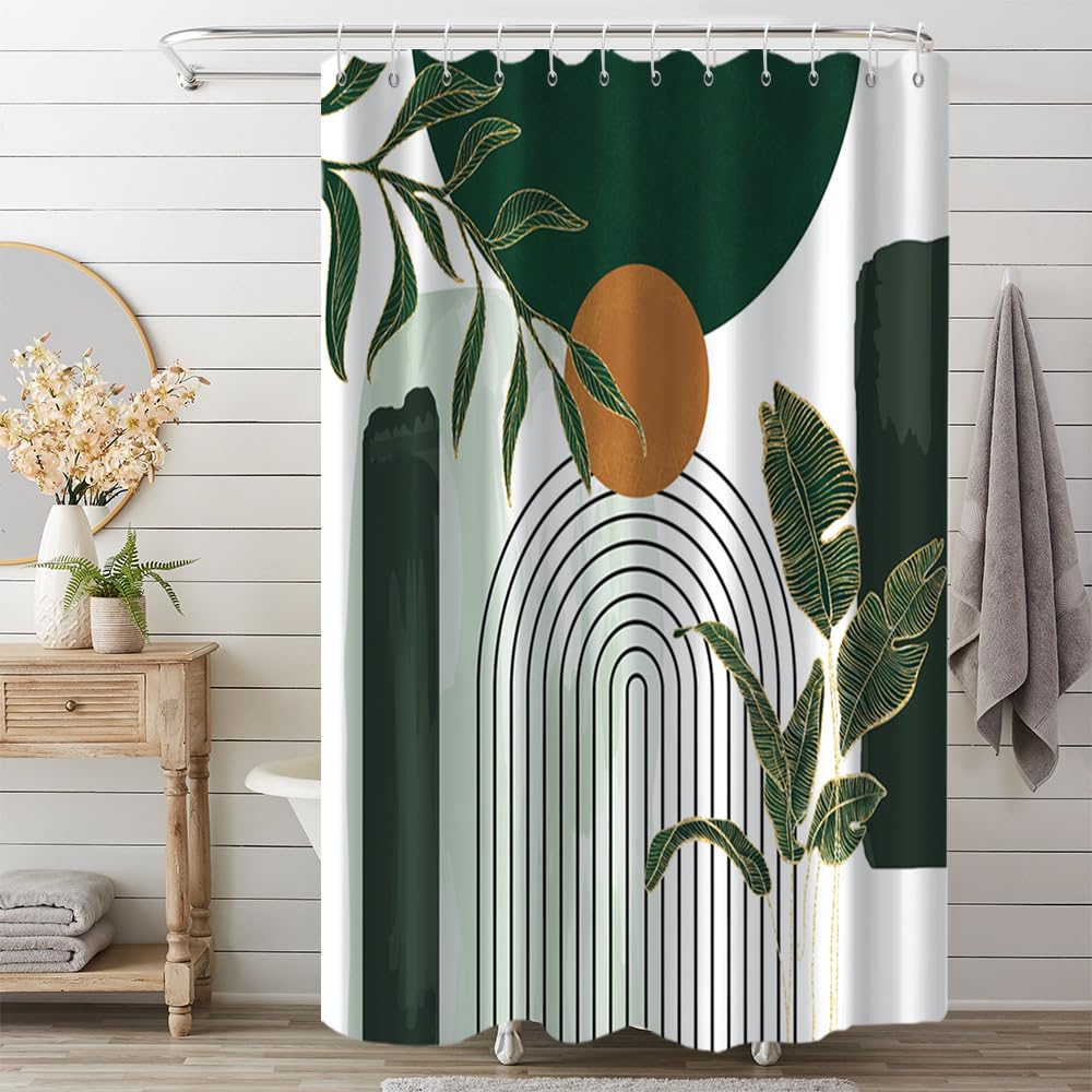Ruelvth Duschvorhang-Set – Türkisfarbener Marmor-Look, Wasserdicht – 183x213 Cm – Mit Haken, Für Bad, Wohnmobil, Hotel