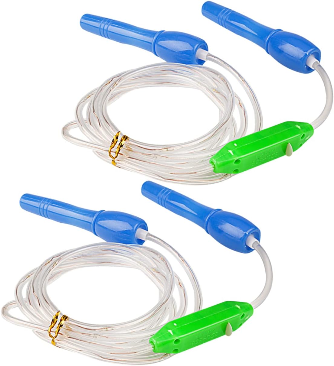 Balacoo 2Pcs LED Light Up Jump Rope for Flashing Fitness Skipping Rope Random Colors for Exercise and Coordination Development