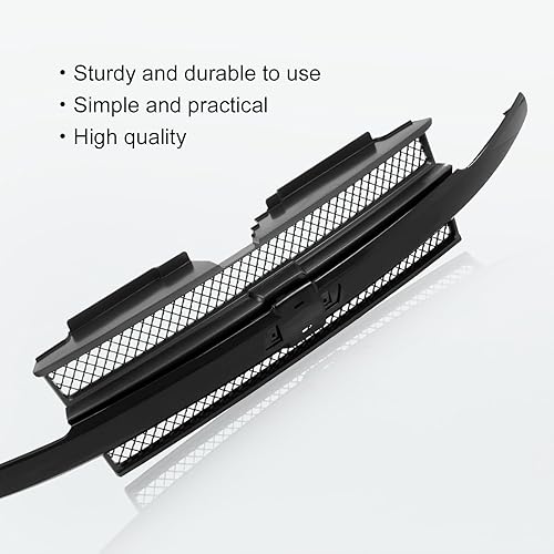 Miniatura 5 de JustDrivably Piezas de repuesto para parrilla delantera, malla gris con barra de moldeo central negra compatible con Chevrolet Trailblazer 2002-2005